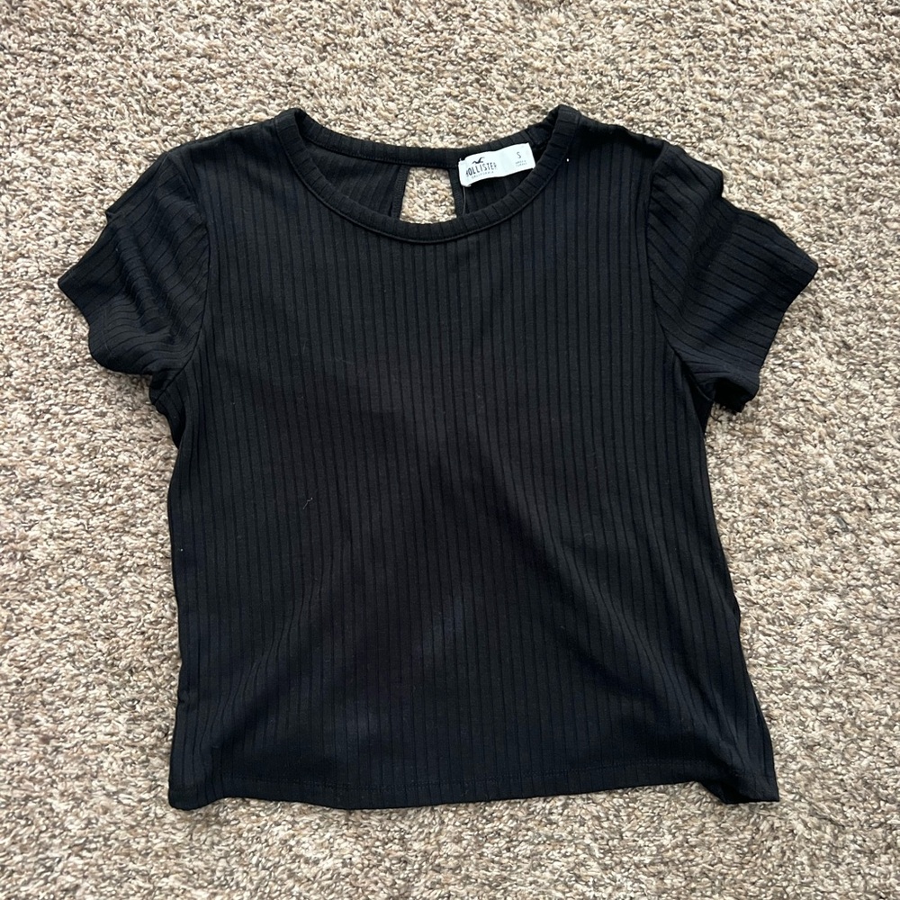 Hollister Black Open Twist Back Shirt